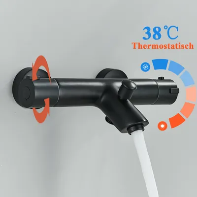 Produktbild von Thermostat Badewannenarmatur Badewanne Wasserhahn Duscharmatur set