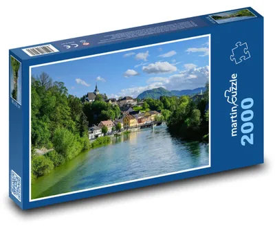 Produktbild von Puzzle 2000 Malerische Stadt am Fluss - martinpuzzle