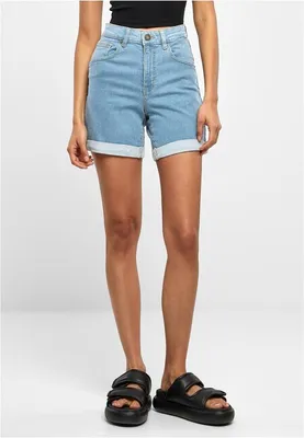 Produktbild von TB4796 - Ladies Organic Stretch Denim 5 Pocket Shorts clearblue bleached 26