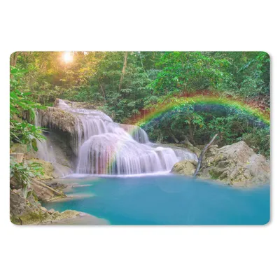 Produktbild von MuchoWow® Mauspad Mousepad Regenbogen - Sonne - Wasserfall - Natur 27x18 cm - Mousepads - Maus Mat - Pad - Mausunterlage - Büroartikel - Desk Matten