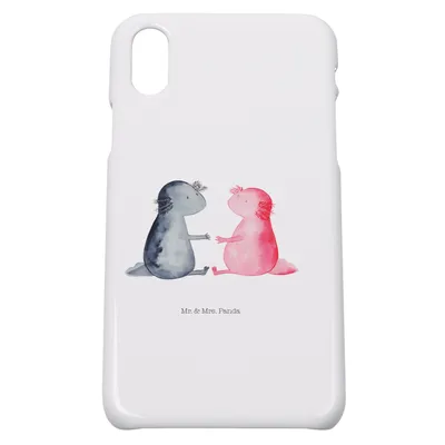 Produktbild von Mr. & Mrs. Panda Iphone 10 Handyhülle Axolotl Liebe - Weiß - Geschenk, Freund, Handy, Hülle, Lurch, Cover, Valentinstag, X