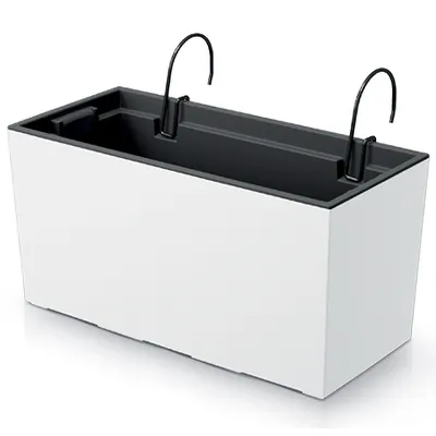Produktbild von nabbi Kunststoff-Balkonpflanzentopf DUC400W 39,5 cm - weiß
