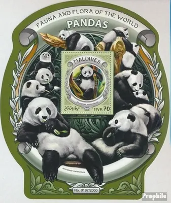 Produktbild von Briefmarken Malediven 2016 Mi Block 961 (kompl. Ausg.) postfrisch Pandas