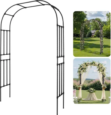 Zdjęcie produktu dla Różany łuk ogrodowy 2400x1500x400mm - łukowa krata różana - podpora dla roślin ogrodowych
