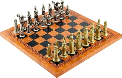 Produktbild von ITALFAMA „MEDIOEVALE“ – Mittelalterliches Metall-Schachset mit Kunstleder-Schachbrett (26 × 26 cm)