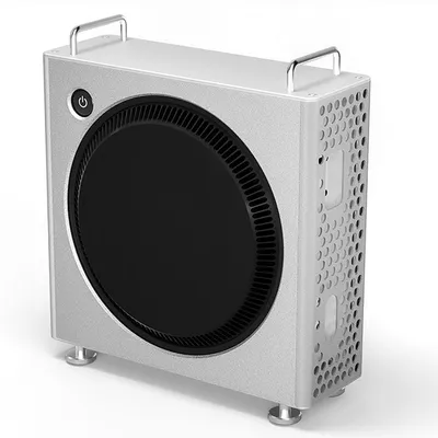 Produktbild von Aluminium Schutzgehäuse für Mac Mini M4/M4 Pro 2024, Erbesserte Kühlung, Kratzfestes, Vertikaler Ständer