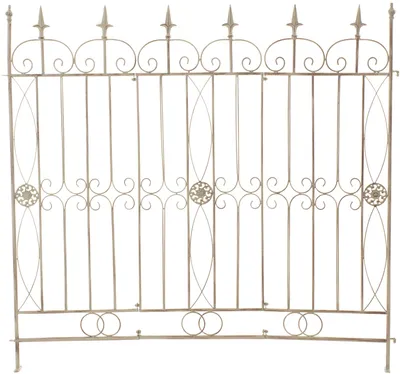 Produktbild von CLP Gartenzaun Mangold Eisen Steckzaun Landhausstil Rankzaun Garten Terrasse antik-creme