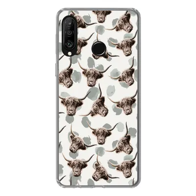 Produktbild von MuchoWow® Handyhülle Schutzhülle Hülle für Huawei P30 Lite Kuh - Schottischer Highlander - Tiere Silikon Softcase Handy Hülle - Handyhülle