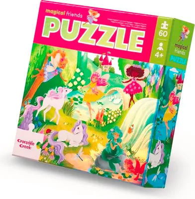 Image de Crocodile Creek Puzzle holographique 60 pièces / Amis magiques