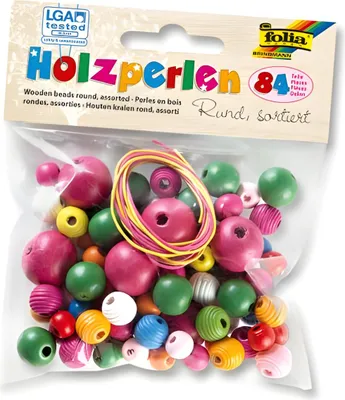 Immagine prodotto di Happy Kidz Perline di legno colorate, rotonde 21406196184