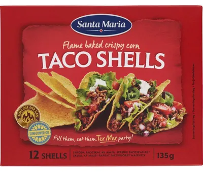 Produktbild von Santa Maria Taco Shells 135g – Knusprige, authentische Maistortillas für Tacos