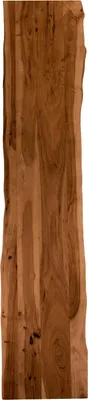 Produktbild von Holzplatte 200x40 cm Tonia, Tischplatte aus Akazienholz massiv + nussbaumfarben, Baumkanten-Platte für Heimwerker, geeignet für Arbeitsplatten, Tische & Fensterbretter