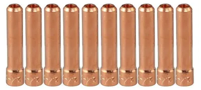 Image de Collet court pour appareil de soudage TIG, modèle 10N24S, ouverture de 2,4 mm, compatible avec les électrodes PTA, DB, SR, WP, pour torches de soudage TIG, pack de 10
