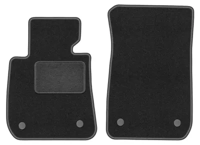 Produktbild von Velours-Fußmatten vorne für BMW 3er E90 2004-2011 (Limousine) – 2-tlg, Graphit, passgenau – Wielganizator LUX