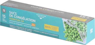 Produktbild von Lebensmittel-Gefrierbeutel 3l, wiederverschließbar 15Stk
