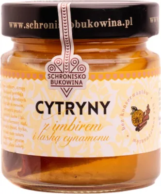 Produktbild von Zitronen mit Ingwer und Zimtstange 220g - Schronisko Bukowina