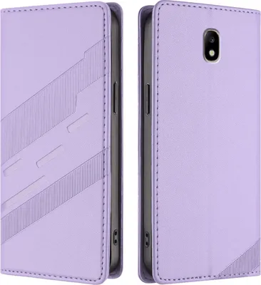 Image de Etui pour Samsung Galaxy J3 2017, étui portefeuille en cuirPolyuréthaneavec fente pour carte et fonction stand Violett