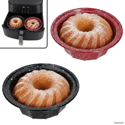 Obrázek produktu pro Sada dvou mini forem na koláče (gugelhupf), průměr 12,3 cm, kulaté, vhodné do trouby a fritézy