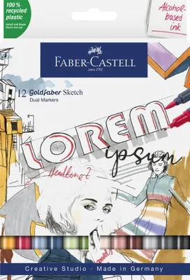 Produktbild von FABER-CASTELL Sketch Marker GOLDFABER 12er Etui