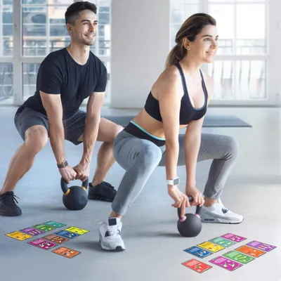Produktbild von Kettlebell-Übungskarten, 52 Übungen, Workoutspiel für Krafttraining und Cardio