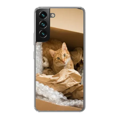 Produktbild von MuchoWow® Handyhülle Schutzhülle Hülle für Samsung Galaxy S22 Plus Katze - Box - Rot Silikon Softcase Handy Hülle - Schutzabdeckung