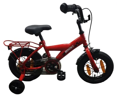 Image de Vélo pour enfants Bikefun Boost 12 pouces – avec roues d'appoint et moyeu à frein – Rouge