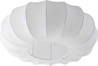 Produktbild von Lindby Deckenleuchte Helin, weiß, Ø 60 cm, Textil, 3 x E27