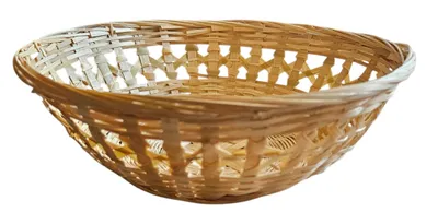 Produktbild von Brotkorb Brötchenkorb Obstkorb Aufbewahrungskorb aus Bambus °23cm/Höhe 7cm
