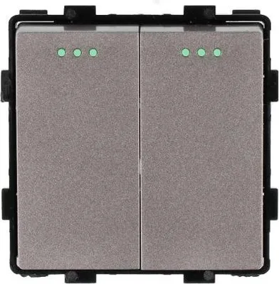 Immagine prodotto di Modulo doppio interruttore meccanico grigio