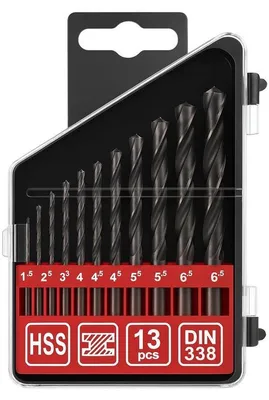 Produktbild von Famanu Spiralbohrer Set 13-teilig - HSS für Metall, Holz und Kunststoff