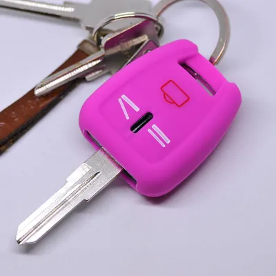 Produktbild von Auto Schlüssel Hülle Silikon Schutz Cover Pink kompatibel mit OPEL Signum Vectra C Vauxhall 3 Tasten Funk Fernbedienung
