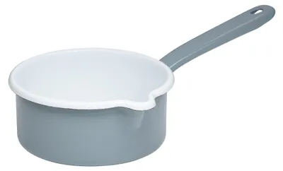 Image de Riess Casserole à long manche avec grand bec Ø14cm 0,8L Pure Grey émail