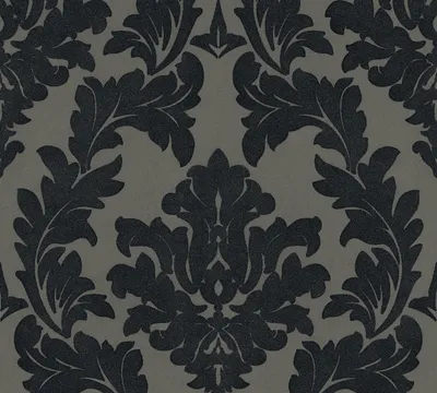 Produktbild von Architects Paper Barocktapete Castello Tapete mit Ornamenten Vliestapete mit Echtflock silber schwarz grau 10,05 m x 0,52 m