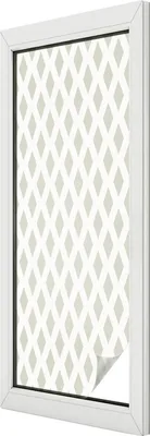 Obrázek produktu pro Vitrážová fólie na okna - 146x50 cm - vitrážový vzor - neprůhledná dekorativní fólie na ochranu soukromí - samolepicí, UV ochrana - diamantový vzor
