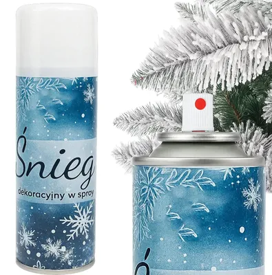 Produktbild von Kunstschnee Spray Fensterspray Dekoschnee Weihnachtsschmuck Fensterdeko Tannenspray 85 g Weiß