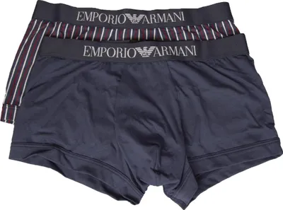 Obrázok produktu pre Pánske boxerky EMPORIO ARMANI, balenie po 2 ks, viditeľná elastická strečová bavlna, č. výrobku 111210 3R504, EUR S – CN 165/90 – BR P – MX CH, bavlna 94 %, Elastan 6 %