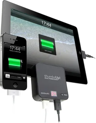 Produktbild von thumbsUp! DUPWRBLK, AC, Schwarz, USB, Handy, Tablet