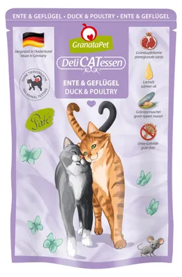 Productafbeelding van GranataPet DeliCatessen Eend & Gevogelte, natvoer voor katten, kattenvoer