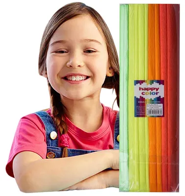 Produktbild von Happy Color Krepppapier Fluo Mix 25x200cm, 4 Farben
