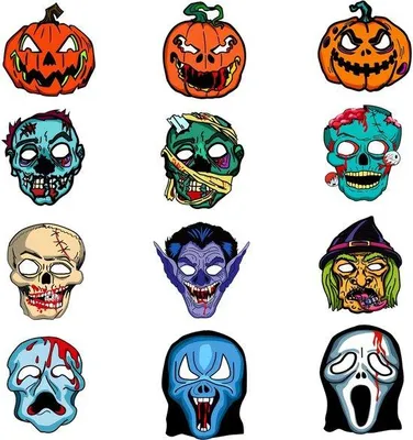 Obrázek produktu pro Dětské masky na karneval – 12 kusů elastických dětských masek pro cosplay – pohodlné elastické pásky
