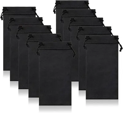 Obrázok produktu pre Puzdro na okuliare, mäkké, z mikrovlákna, čierne, veľkosť M, ľahké
