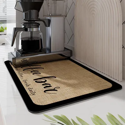 Imagen del producto de Alfombrilla absorbente de tierra de diatomeas, 60 x 40 cm, de secado rápido, para la cocina