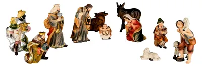 Produktbild von Mathias-Krippenfiguren / 10 Figuren für die Weihnachtskrippe