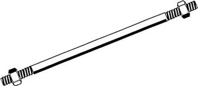 Immagine prodotto di Distanziale filettato in acciaio zincato 16 x 450 mm + 2 dadi TORBEL - G616452