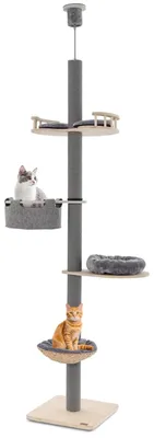 Produktbild von FANTASK Kratzbaum deckenspanner, 236-271 cm, 5 Etagen bis zur Decke reichender K