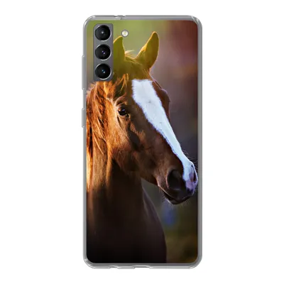 Produktbild von MuchoWow® Handyhülle Schutzhülle Hülle für Samsung Galaxy S21 Plus Pferd - Licht - Mantel Silikon Softcase Handy Hülle - Handy-Tasche