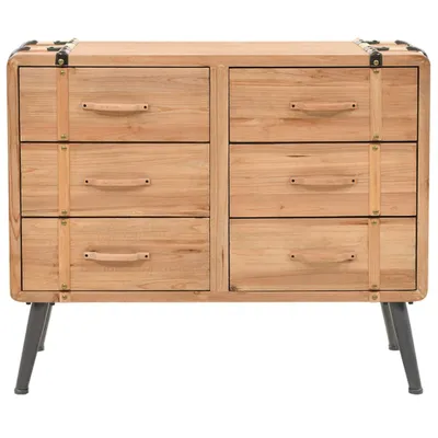 Image de vidaXL Commode à tiroirs en bois massif de sapin 91x35x73 cm