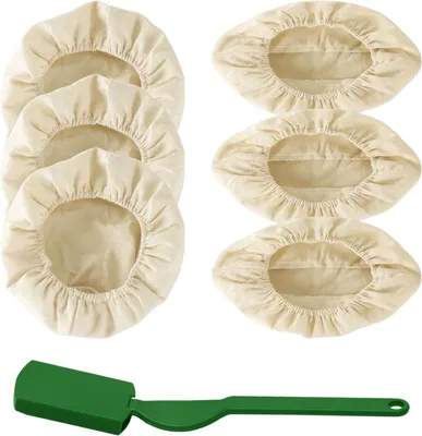 Produktbild von Leinen Tücher und Brotkörbe, 100% Baumwolle, für Hobbybäcker, Sauerteig Backen