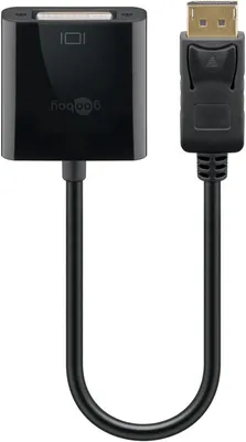 Zdjęcie produktu dla Goobay DisplayPort - DVI-D M/F, 0,2 m, DisplayPort, DVI-D, Męska, Żeńska, Nikiel
