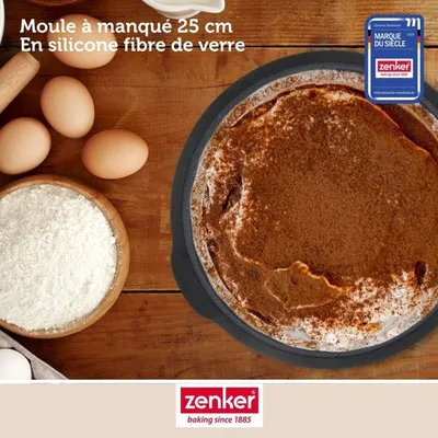 Obrázek produktu pro Zenker dortová forma, Ø 25 cm, silikonová skleněná vlákna, černá